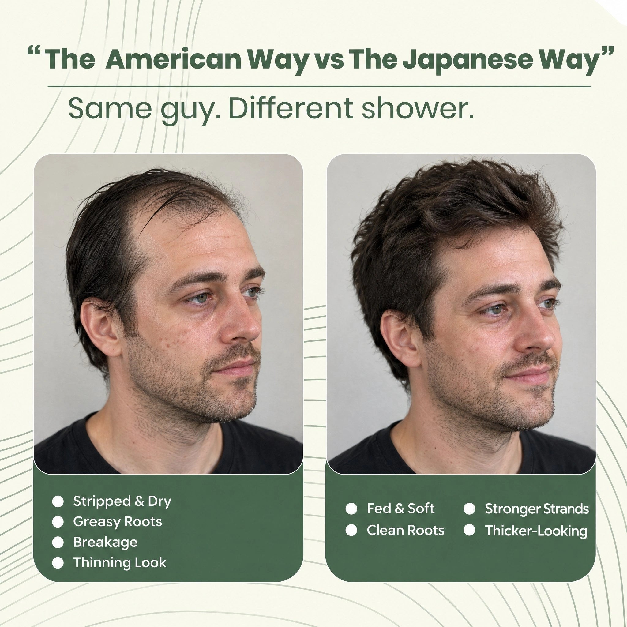 Cavel Batana Oil Shower Set, the American way vs the Japanese way